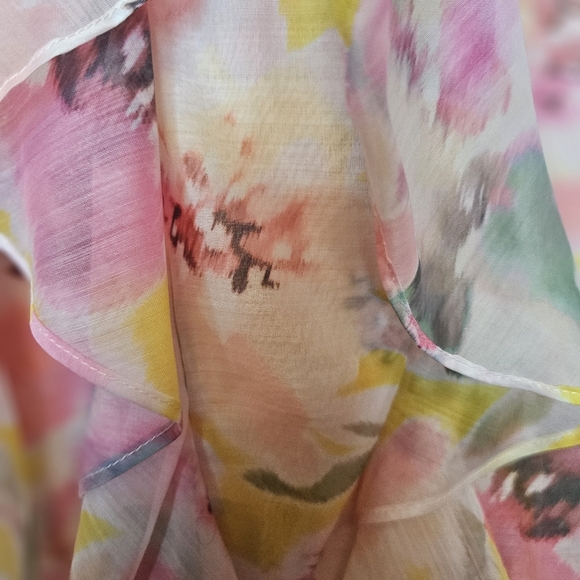 NWOT MISA Los Angeles Miah Floral Ruffle Hello Yellow Floral Dress Size Small - Picture 10 of 10